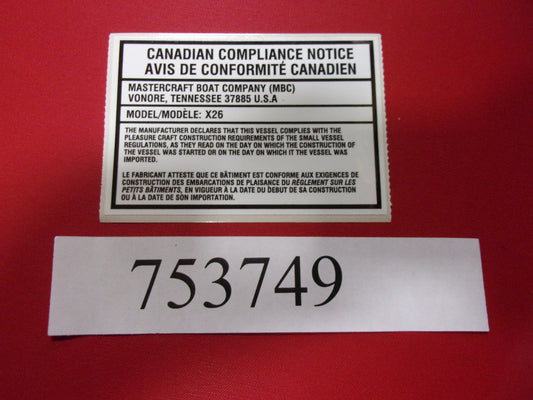 Mastercraft Boat 753749 Steering Components