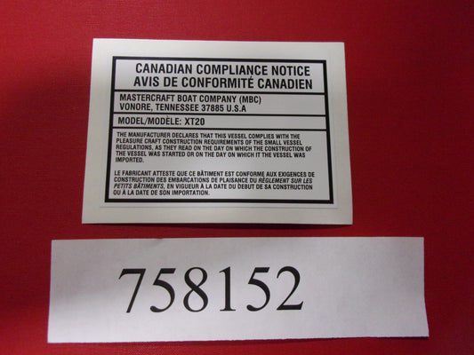 Mastercraft Boat 758152 Steering Components