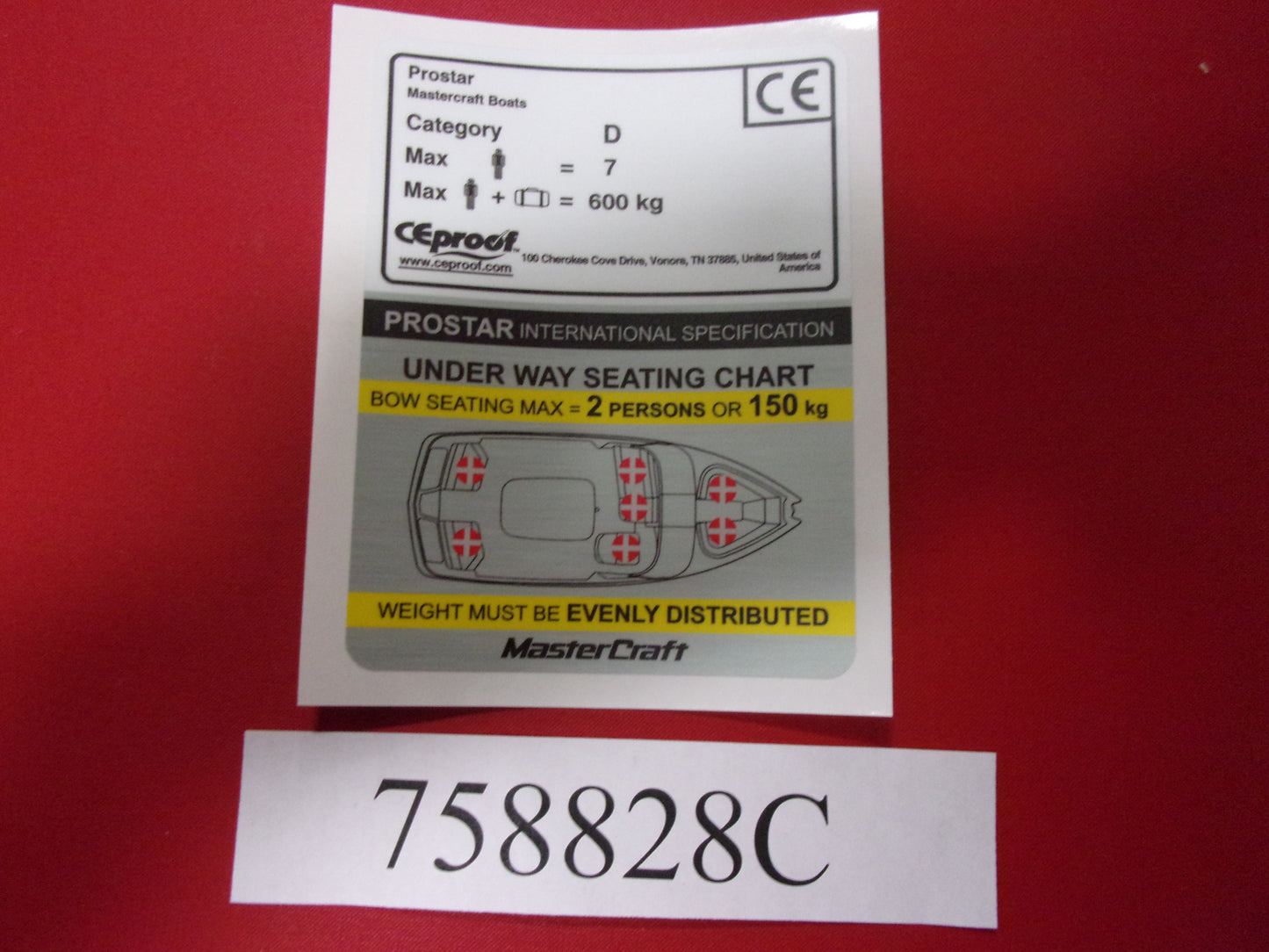 Mastercraft Boat 758828C Steering Components
