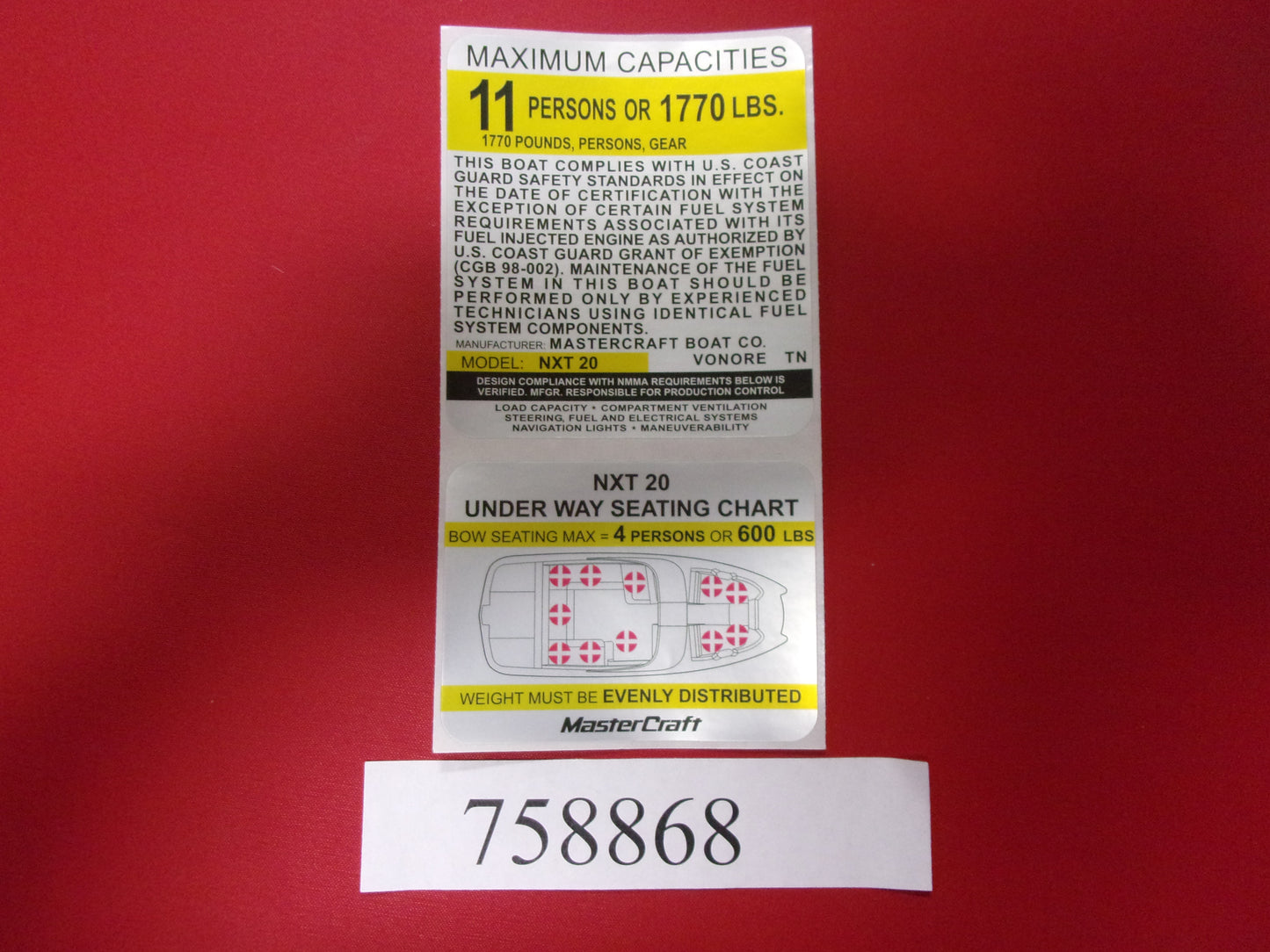 Mastercraft Boat 758868 Steering Components