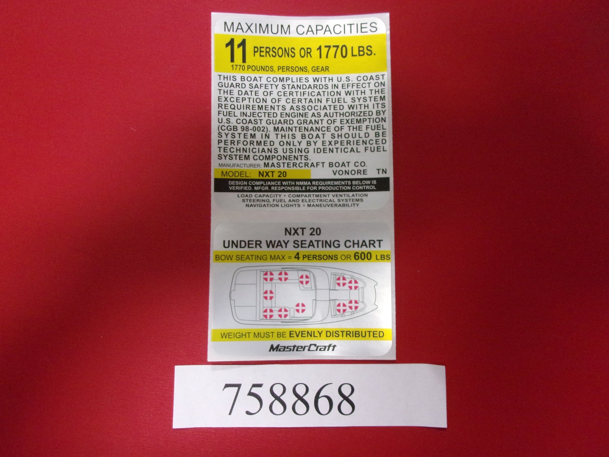 Mastercraft Boat 758868 Steering Components