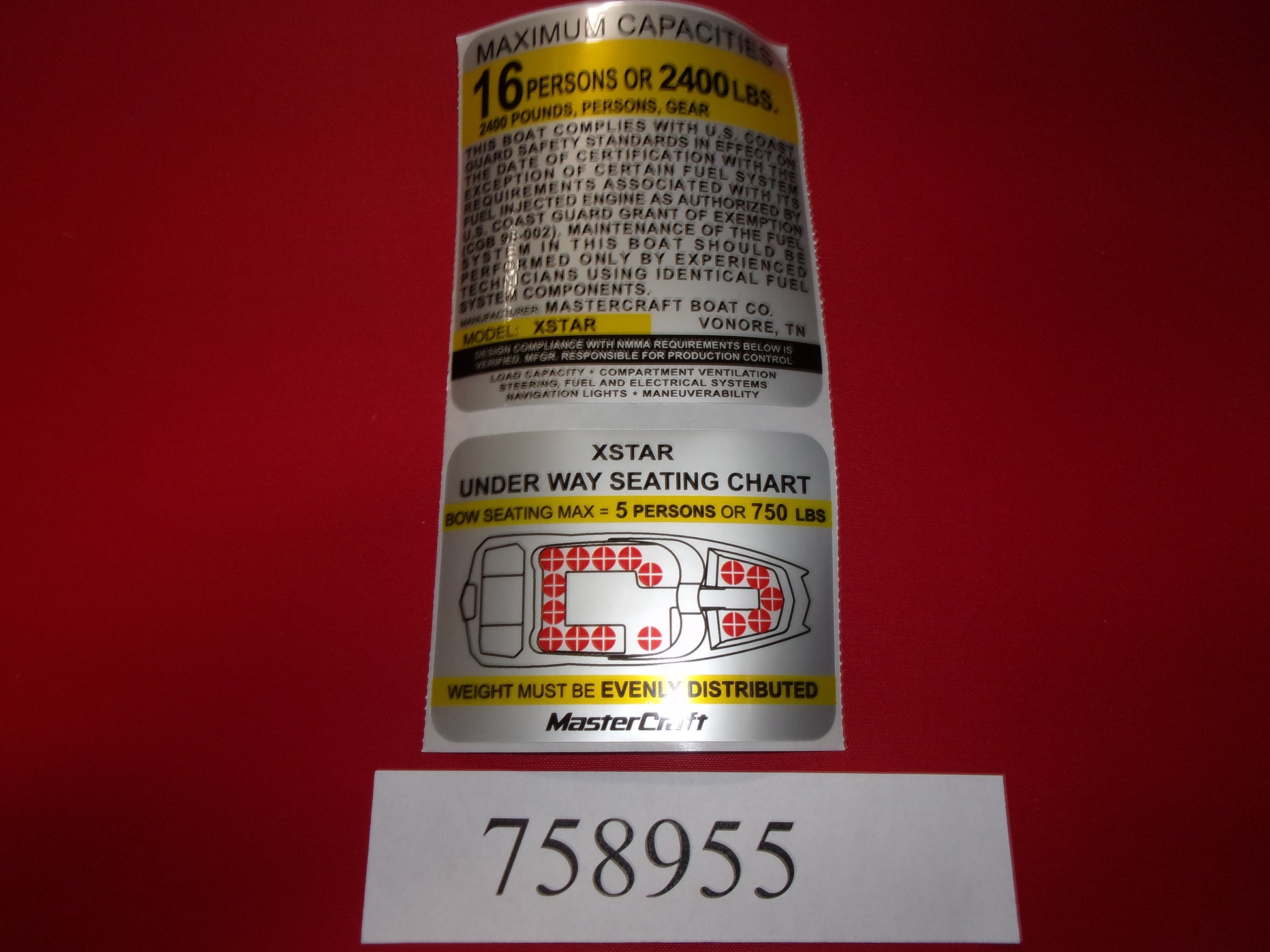 Mastercraft Boat 758955 Steering Components