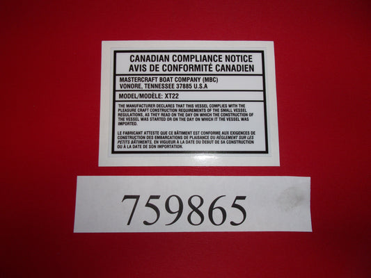 Mastercraft Boat 759865 Steering Components